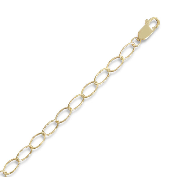 14/20 Gold Filled Oval Textured Link Chain