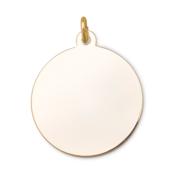 14/20 Gold Filled Large Round Engravable Tag