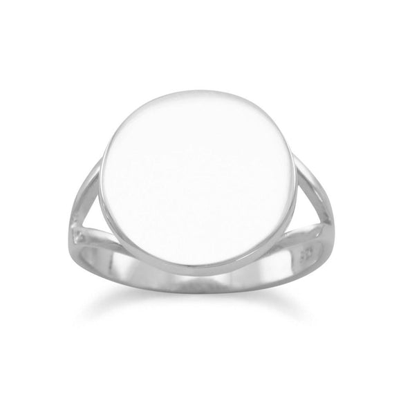 Round Engravable Ring with 