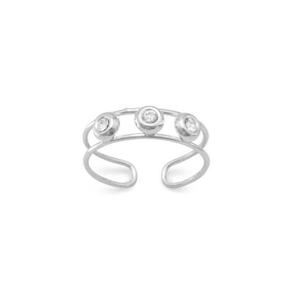 Clear Crystal Toe Ring