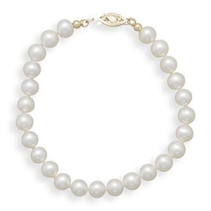 8" 6-6.5mm Cultured Freshwater Pearl Bracelet