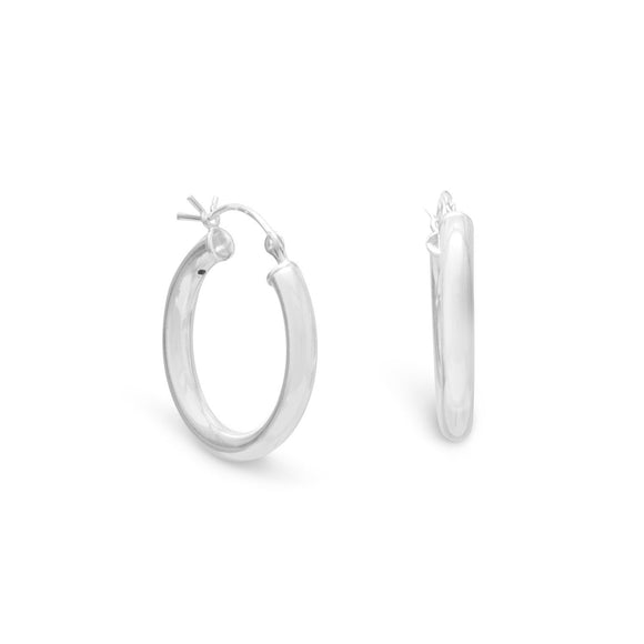 3mm x 22mm Small Hoop Earrings with Click