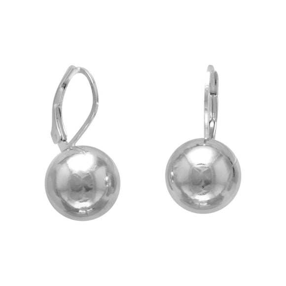 12mm Ball Earring with Lever Back