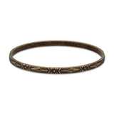 Oxidized Brass Bangle with Floral Design