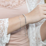 Rhodium Plated Chain and Cross Bracelet