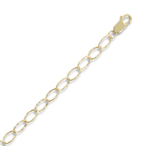 14/20 Gold Filled Oval Textured Link Chain