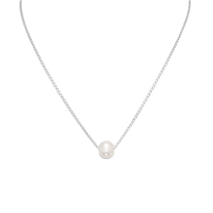 16" + 2" Floating Cultured Freshwater Pearl Necklace