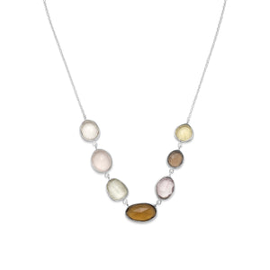 Multicolor Faceted Gemstone Necklace