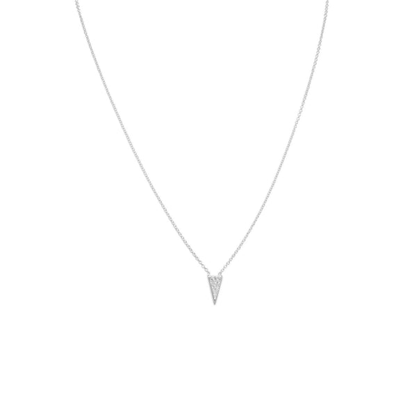 Pave CZ Triangle Necklace