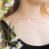 Beautiful 14/20 Gold Filled Cultured Freshwater Pearl Back Drop Necklace