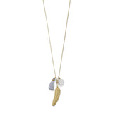 14 Karat Gold Plated Multicharm with Tassel Necklace