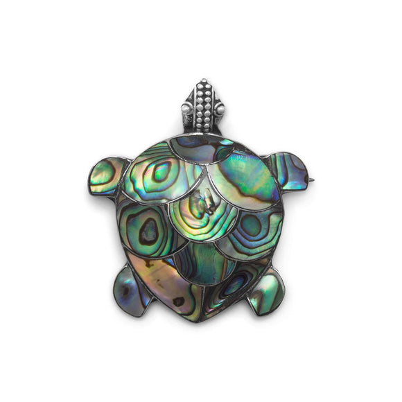 Paua Shell Turtle Pin/Pendant