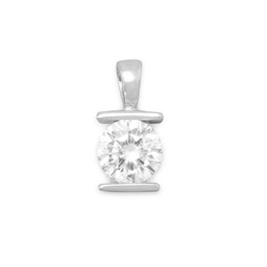 8mm Tension Set CZ Pendant