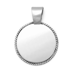 Engravable Pendant with Rope Edge