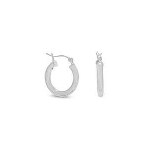 3mm x 18mm Hoop Earrings with Click Closure