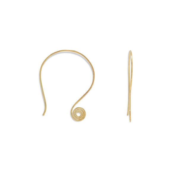 14 Karat Gold Plated Coil Design Earrings