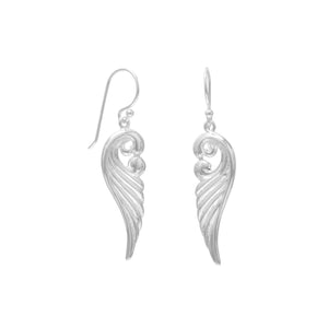 Polished Ornate Angel Wing Earrings