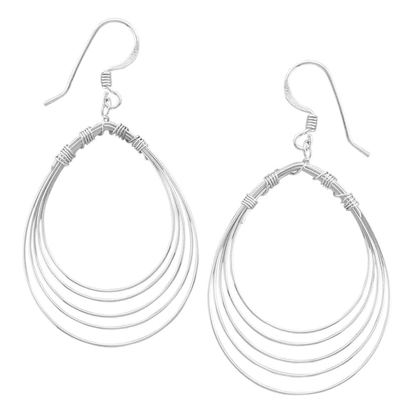 Pear Shape Wire Earrings