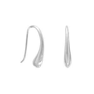 Curved Pear Shape Wire Earrings