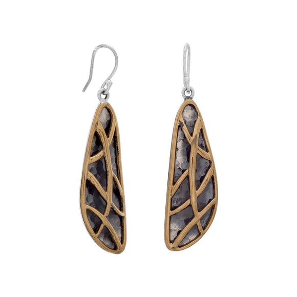 Two Tone Abstract Earrings