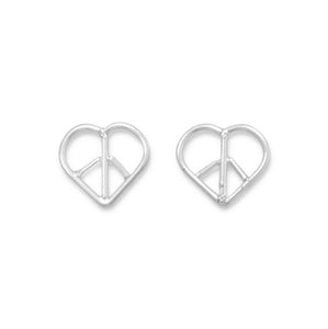 Heart Peace Sign Earrings