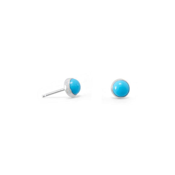 Reconstituted Turquoise Button Studs
