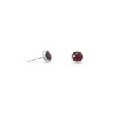 Garnet Button Studs