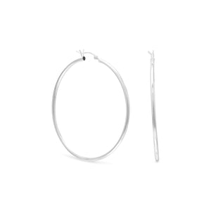 2mm x 50mm Hoop Earrings with Click