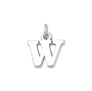 Oxidized "W" Charm