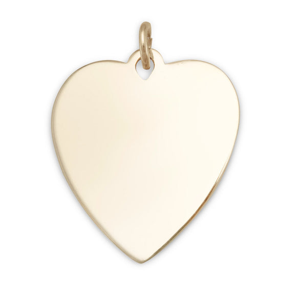 14/20 Gold Filled Engravable Heart Pendant