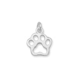 Small Cut Out Paw Print Charm