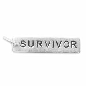 Oxidized "SURVIVOR" Pendant