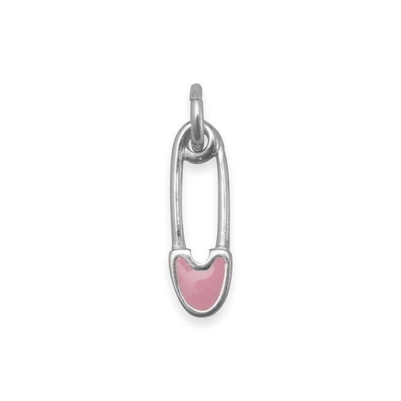 Pink Safety Pin Charm