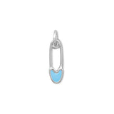Blue Safety Pin Charm