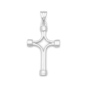 Polished Cross with Wrapped Ends