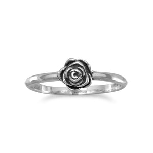 Small Oxidized Rose Ring