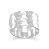 11mm Hammered Band Ring