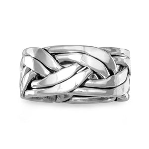 Oxidized Braided Ring in Men's Sizes