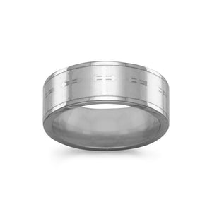 Tungsten Carbide Ring with Cross Design