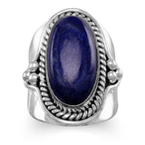 Oxidized Lapis Ring