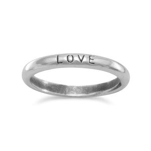 Oxidized "Love" Band