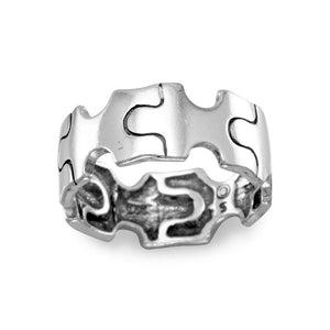 Oxidized Puzzle Piece Ring