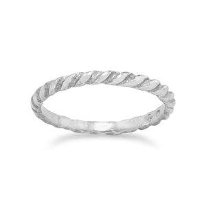 Twisted Silver Baby Ring
