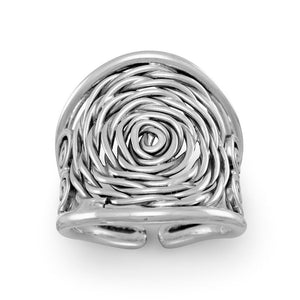 Oxidized Coil Design Ring