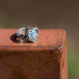 Roman Glass Heart Ring
