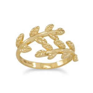 14 Karat Gold Plated Wreath Ring