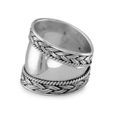 Bali Ring with Braided Edge