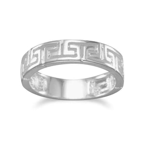 Thin Greek Key Ring