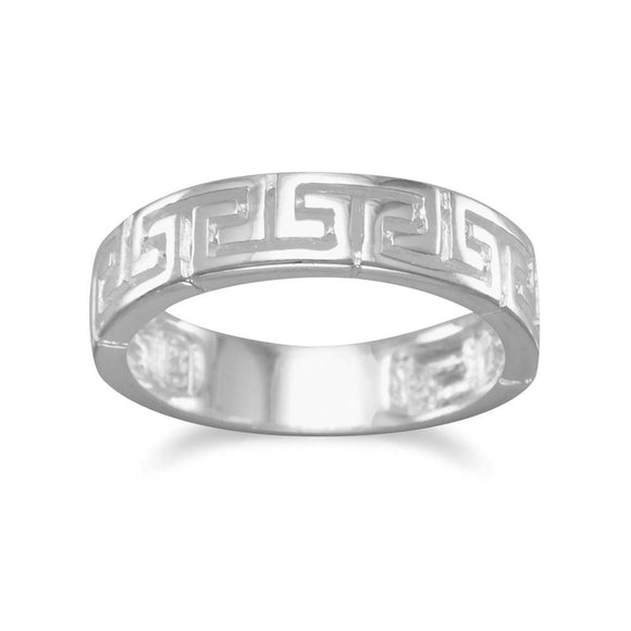 Thin Greek Key Ring