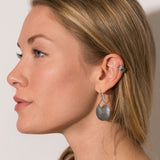Oxidized Feather Design Ear Cuffs